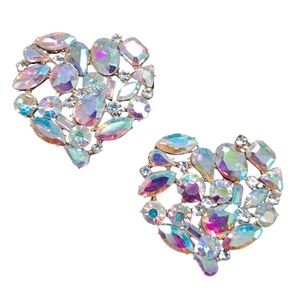 Rhinestone Heart Earrings